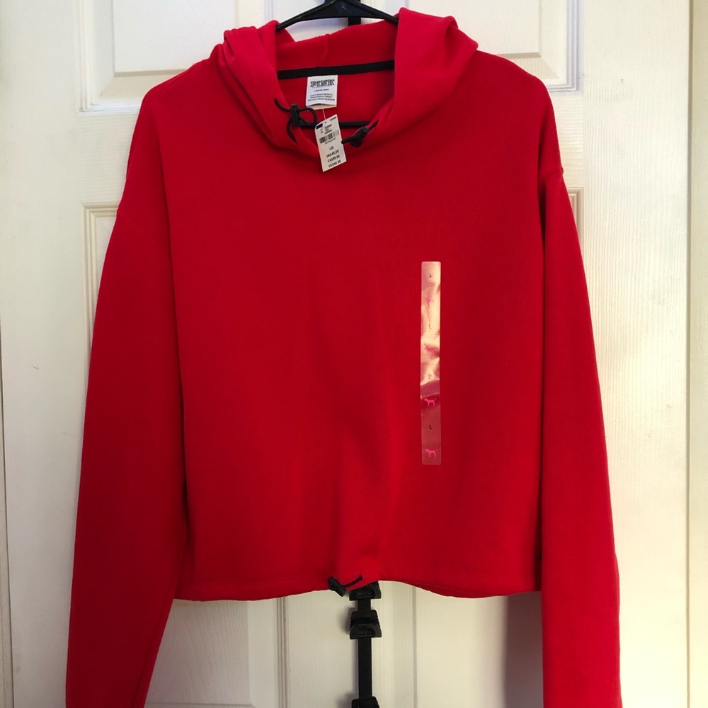 Victoria Secret Pink Cropped Pullover Hoodie